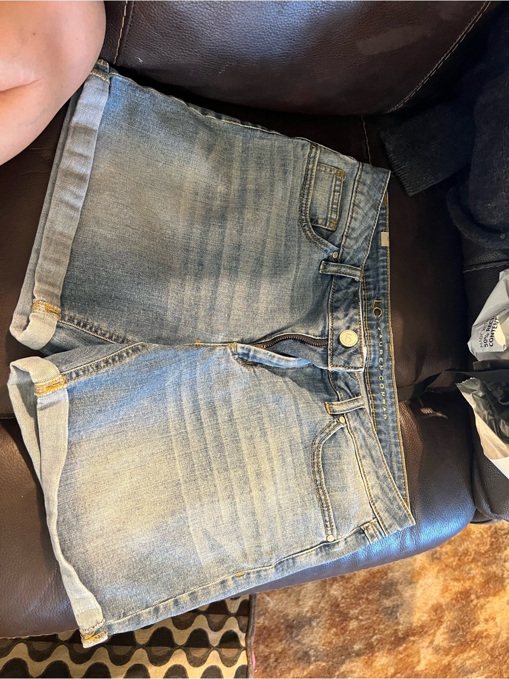 LC Lauren Conrad Light Blue Denim Jean Shorts
